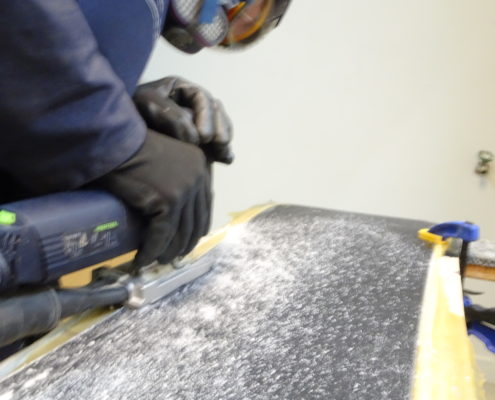 Shaping Franco snowboard