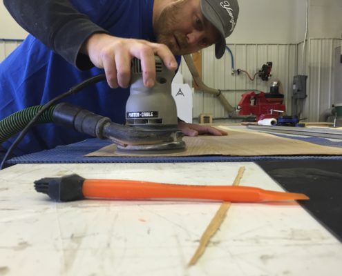 Shaping Franco snowboard